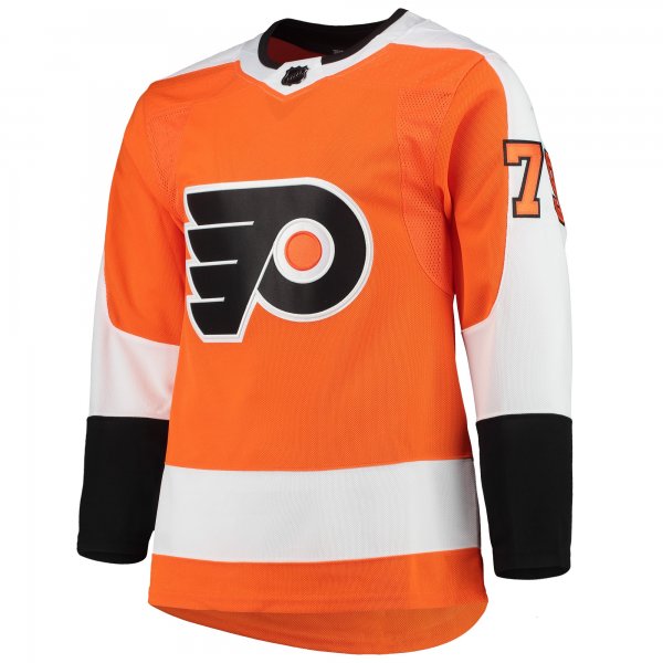 Men's Philadelphia Flyers Carter Hart adidas Orange Home Primegreen Player Jersey