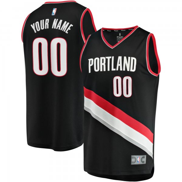 Youth Portland Trail Blazers Fanatics Black Fast Break Custom Replica Jersey - Icon Edition