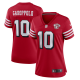 Women's San Francisco 49ers #10Jimmy Garoppolo Nike Scarlet 75th Anniversary Alternate Limited Jersey