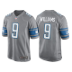 Men's Detroit Lions Jameson Williams #9 Grey 2022 NFL Draft Limited Jersey