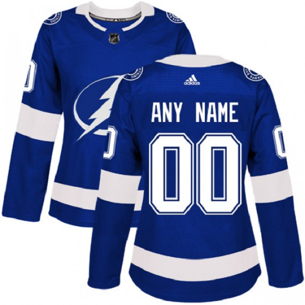 Women's Adidas Tampa Bay Lightning Custom Home Royal Blue Home NHL Hockey Jersey