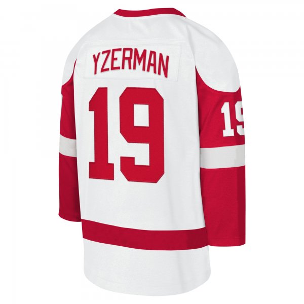 Youth Detroit Red Wings Steve Yzerman Mitchell & Ness White 1983-84 Blue Line Player Jersey