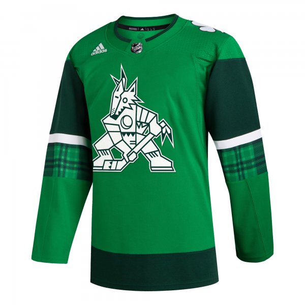 Men's Arizona Coyotes  adidas Kelly Green 2023 St. Patrick's Day Primegreen Jersey