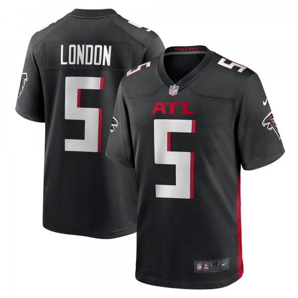 Men's Atlanta Falcons Drake London Nike Black Player Game Jersey