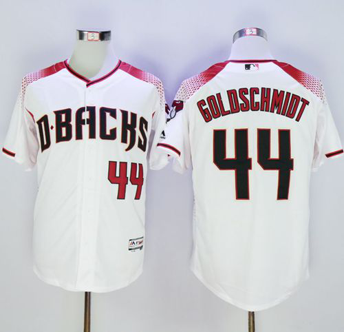 Arizona Diamondbacks #44 Paul Goldschmidt White/Brick New Cool Base Stitched MLB Jersey