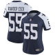 Nike Dallas Cowboys #55 Leighton Vander Esch Navy Blue Thanksgiving Women's Stitched NFL Vapor Untouchable Limited Throwback Jersey