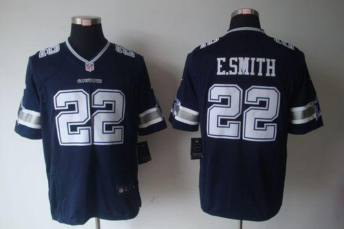 Nike Dallas Cowboys #22 Emmitt Smith Navy Blue Team Color Men's Stitched NFL Game Jersey