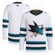 Men's San Jose Sharks adidas White Away Primegreen Jersey