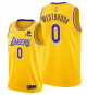 Men's Los Angeles Lakers #0 Russell Westbrook Yellow Icon 2021-22 Diamond 75th Anniversary NBA Jersey