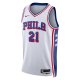 Unisex Philadelphia 76ers Joel Embiid Nike White Swingman Jersey - Association Edition