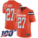 Youth Cleveland Browns #27 Kareem Hunt Orange Limited NFL Alternate 100th Season Vapor Untouchable Jersey