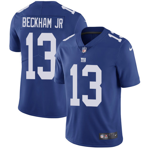 Nike New York Giants #13 Odell Beckham Jr Royal Blue Team Color Youth Stitched NFL Vapor Untouchable Limited Jersey