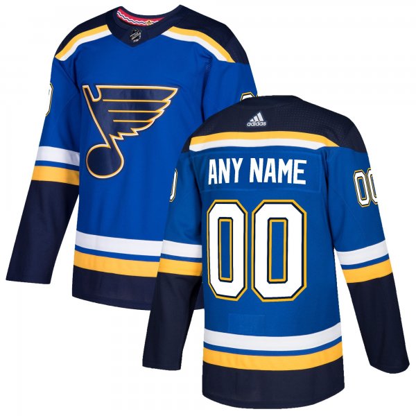 Men's St. Louis Blues adidas Blue Custom Jersey