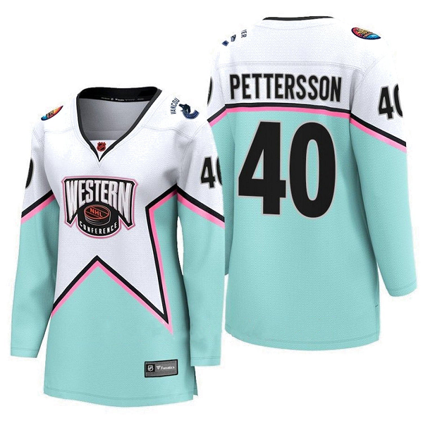 Men's NHL Vancouver Canucks Elias Pettersson Western All Star #40 Jersey