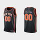 Men's New York Knicks #00 Custom 2021-22 75th Anniversary City Black NBA Jersey