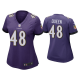 Women's #48 Patrick Queen Baltimore Ravens Purple 2020 NFL Draft Game Jersey