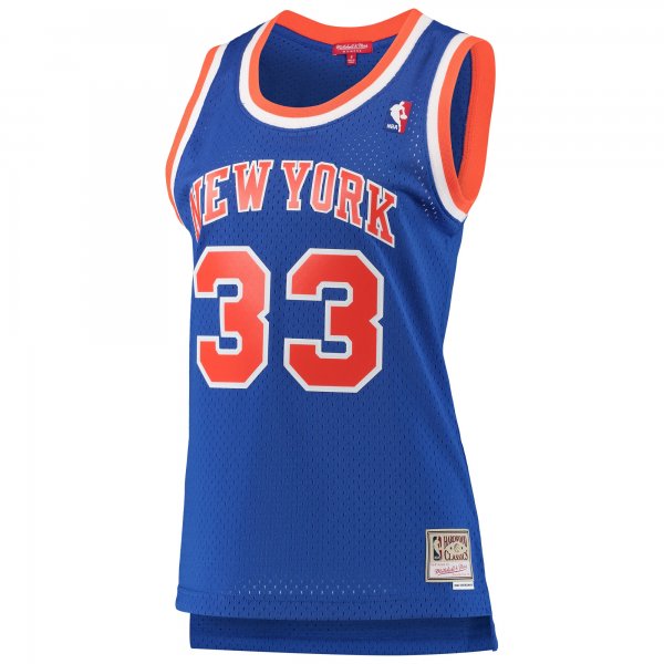 Women's New York Knicks Patrick Ewing Mitchell & Ness Blue 1991/92 Hardwood Classics Swingman Jersey