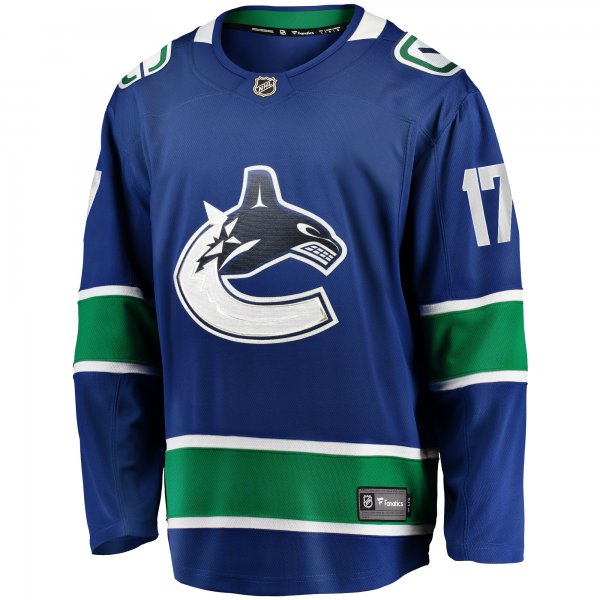 Men's Vancouver Canucks Filip Hronek Fanatics Blue Home Breakaway Jersey