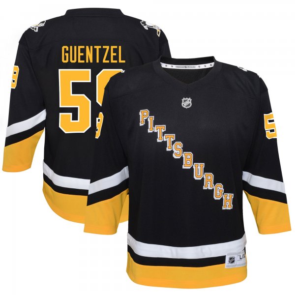 Youth Pittsburgh Penguins Jake Guentzel Black 2021/22 Alternate Replica Player Jersey