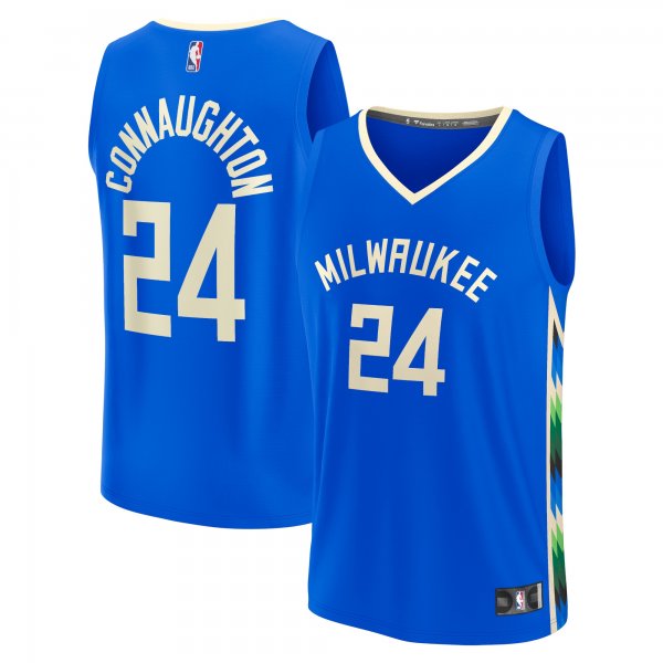 Men's Milwaukee Bucks Pat Connaughton Fanatics Royal Fastbreak Jersey - City Edition