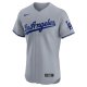 Men's Los Angeles Dodgers  Nike Gray Road Vapor Premier Elite Patch Jersey