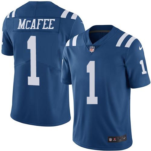 Nike Indianapolis Colts #1 Pat McAfee Royal Blue Youth Stitched NFL Limited New Color Rush Jersey