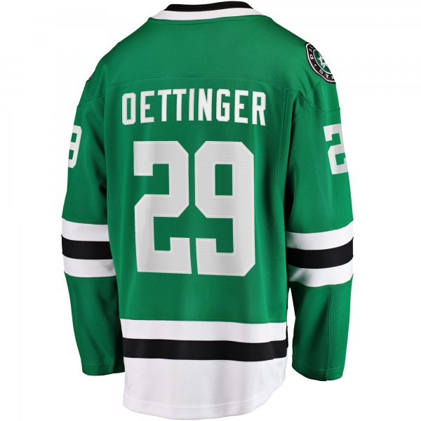 Men's Dallas Stars Jake Oettinger Fanatics Kelly Green Home Breakaway Player Jersey