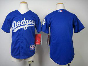 Los Angeles Dodgers Blank Blue Cool Base Stitched Youth MLB Jersey