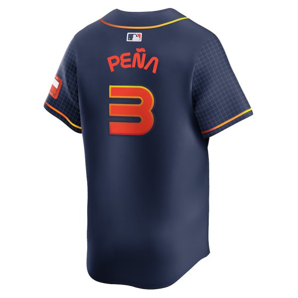 Men's Houston Astros Jeremy Pe?a Nike Navy City Connect Limited Player Jersey