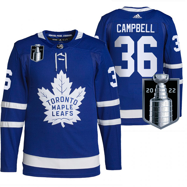 Men's Jack Campbell Toronto Maple Leafs 2022 Stanley Cup Playoffs Royal #36 Jersey