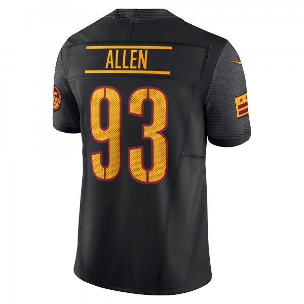 Men's Washington Commanders Jonathan Allen Nike Black Alternate Vapor F.U.S.E. Limited Jersey