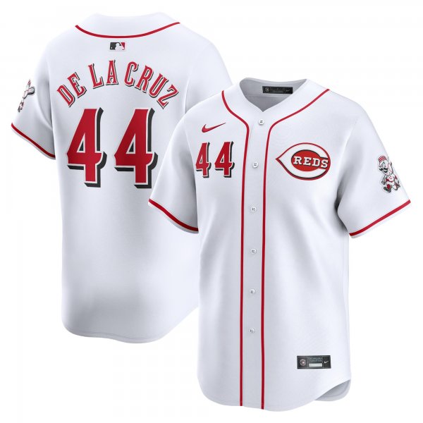 Men's Cincinnati Reds #44 Elly De La Cruz Nike White Home Limited Player Jersey