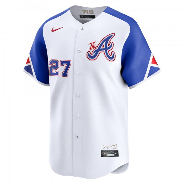 Men's Atlanta Braves Austin Riley Nike White City Connect Limited Player Jersey