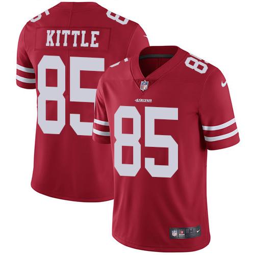 Youth Nike San Francisco 49ers #85 George Kittle Limited Vapor Untouchable Home Red NFL Jersey