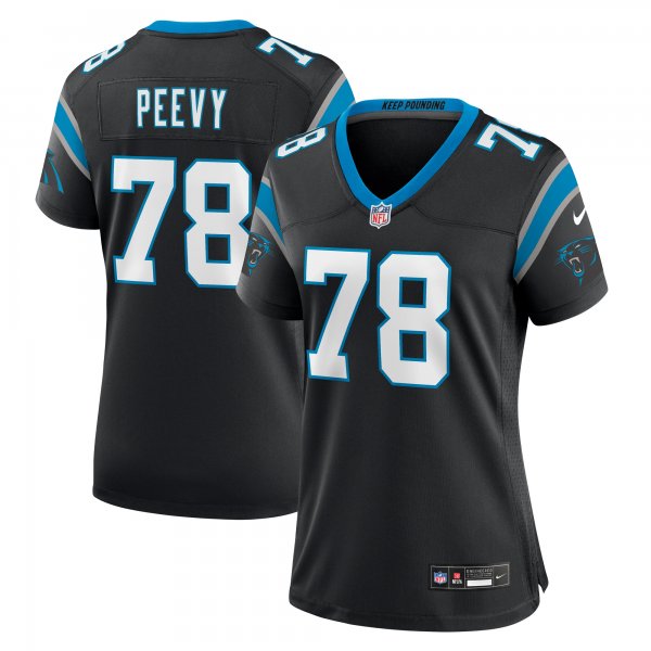 Women's Carolina Panthers Jayden Peevy Nike  Black  Game Jersey