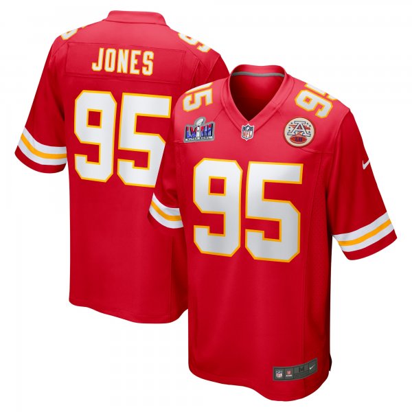 Men's Kansas City Chiefs Chris Jones Nike Red Super Bowl LVIII Game Jersey