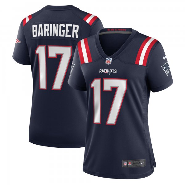 Women's New England Patriots Bryce Baringer Nike  Navy Team Game Jersey