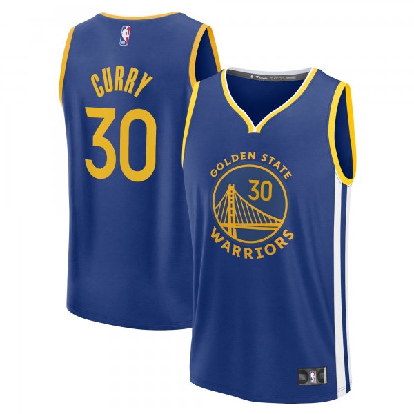 Men's Golden State Warriors Stephen Curry Fanatics Royal Fast Break Replica Jersey - Icon Edition