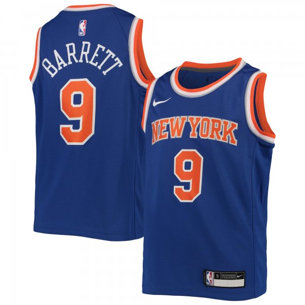 Youth New York Knicks RJ Barrett Nike Royal Swingman Jersey - Icon Edition