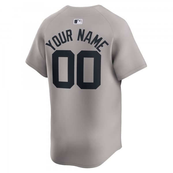 Men's New York Yankees  Nike Gray Away Limited Custom Jersey