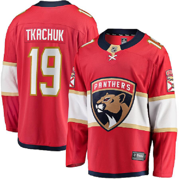 Men's Florida Panthers #19 Matthew Tkachuk Red Home Breakaway Jersey