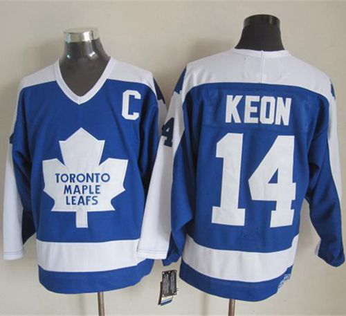 Toronto Maple Leafs #14 Dave Keon Blue/White CCM Throwback Stitched NHL Jersey