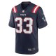 Men's New England Patriots Anfernee Jennings Nike  Navy Team Game Jersey