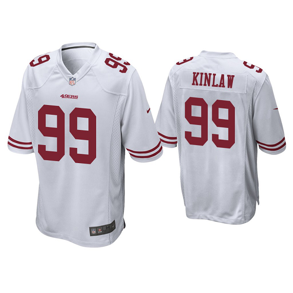 Men's #99 Javon Kinlaw San Francisco 49ers White 2020 NFL Draft Game Jersey