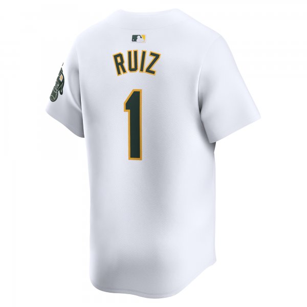 Men's Oakland Athletics Esteury Ruiz Nike White Home Limited Player Jersey