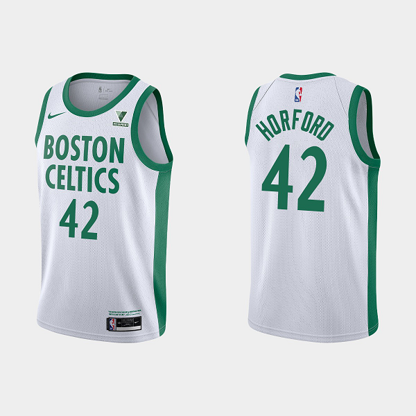 Men's Boston Celtics #42 Al Horford 2020-21 White City Jersey 2021 NBA Draft Jersey