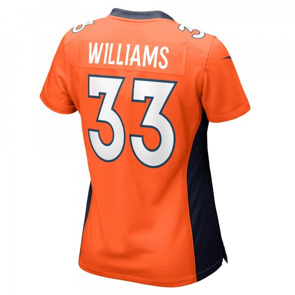 Women's Denver Broncos Javonte Williams Nike Orange Nike Game Jersey