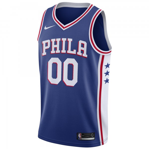 Men's Philadelphia 76ers Nike Blue Swingman Custom Jersey - Icon Edition