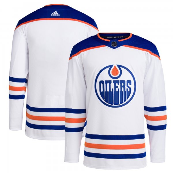 Men's Edmonton Oilers adidas White Away Primegreen Blank Jersey