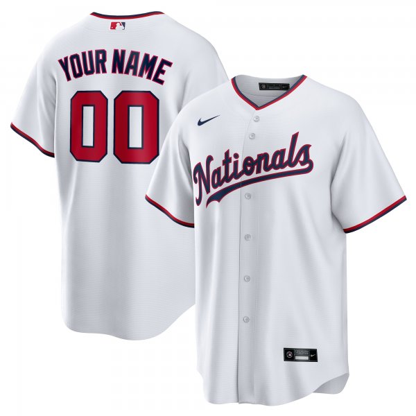 Youth Washington Nationals Nike White Replica Custom Jersey